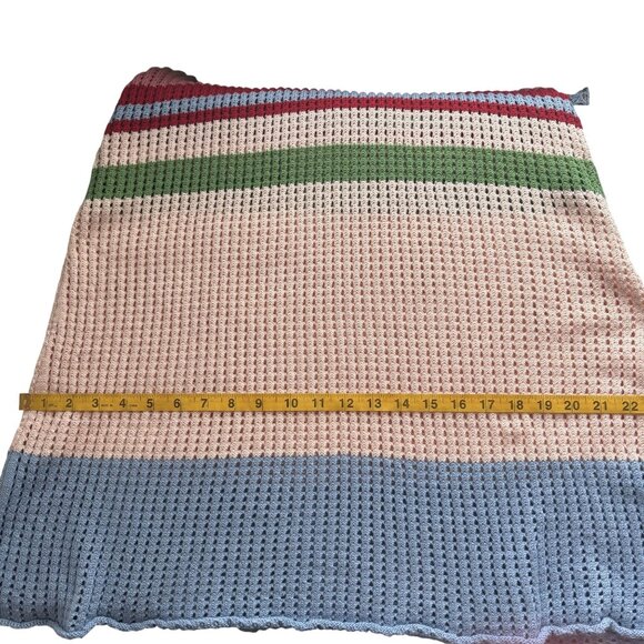 Vintage-Inspired VRG GRL Multicolor Crochet Knit Maxi Dress Long Sleeves Size 8 - Picture 12 of 15